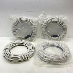 送料無料g27635 片側防水 屋外使用OK アンテナケーブル2K4K8K対応 Y 4C-FB 75Ω COAXIAL CABLE 4巻セット まとめ 新品未使用