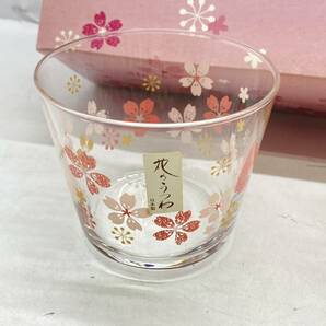送料無料g27686 石塚硝子 アデリア ADERIA GLASS 桜 SAKURA 花柄 フラワー フリーカップ グラス TUMBLER タンブラー 5個セット 日本製 未の画像3