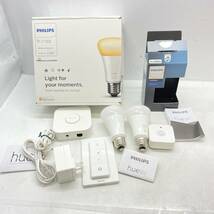 送料無料g26215 Philips Hue A19 Starter Kit フィリップス ヒュー スターターキットフィリップス ブリッジ PLH06MS 2点 まとめ _画像1