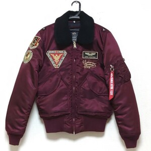 STRICT-G×ALPHA INDUSTRIES 限定 コラボ CWU-45/P『機動戦士ガンダム 逆襲のシャア』5thルナ落下作戦モデル MA-1【2020AW★マルーン★S】