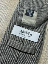 ほぼ未使用 ″ARMANI COLLEZIONI″ アルマーニコレッツォーニ ペンシルストライプ ブランドネクタイ 312264_画像3