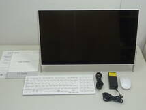 FUJITSU デスクトップパソコン FMVF52E1WG Windows 10 Home(64Bit) Intel(R)celeron(R)プロセッサー4205U(1.80GHｚ)23.8型ワイド 富士通 PC_画像1