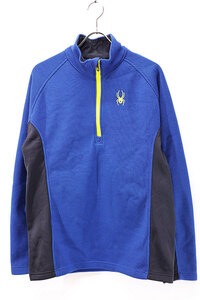 Used 00s SPYDER Blue 2Tone Pull Over Hybrid Fleece Jacket Size L 古着