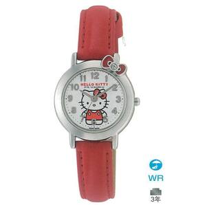 ハローキティ グッズ 腕時計 ウォッチ キティ HK23-001 パッケージブリスター汚れ擦れ有り レッド 革 ベルト レディース キッズ 時計の画像2