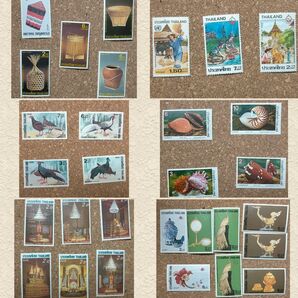 ◆カテ変更可◆【アンティーク】1980年代 タイ王国スタンプ 30枚