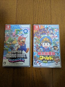 【新品未開封】Nintendo Switch スーパーマリオ ワンダー と 桃太郎電鉄ワールドのセット⑥ 送料無料