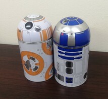 STAR WARS スターウォーズ ブリキ缶 R2-D2 BB-8 2個セット 非売品_画像6