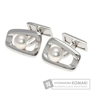 Mikimoto Mikimoto Pearl Pearl Pearl Mounts Cuffs Серебряные мужчины использовали