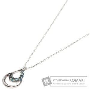 STAR JEWELRY スタージュエリー カラーストーン ネックレス K10ホワイトゴールド レディース 中古