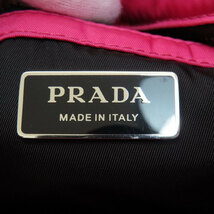 PRADA プラダ ロゴ金具 ハンドバッグ ナイロン素材 レディース 中古_画像6