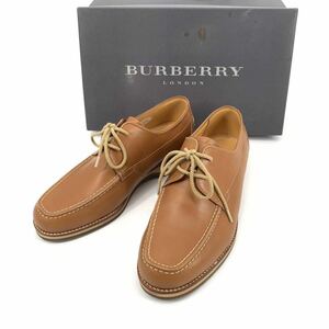 未使用 BURBERRY バーバリー 本革 レザーシューズ 革靴 ブラウン 24