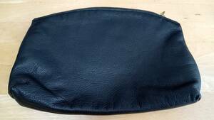 BAGGU バグー　NATURAL MILLED LEATHER　ポーチ　ブラック　made in USA　希少！