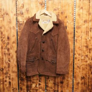 schott western ランチジャケット　36/裏ボア　コート　ショット　スエード レザージャケット