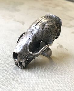  Vintage dinosaur .. lion Tiger . Panther . head cover .SKULL Skull skull skeleton ..silver silver 925 silver made ring ring 