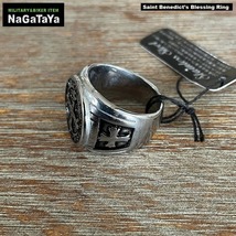 Stainless Steel Ring メダイリング 聖ベネディクト 祝福の言葉 ホーリーメダル リング 指輪 19号 ステンレススチール素材_画像7