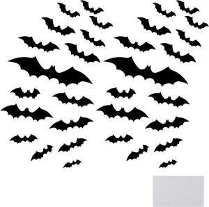  Halloween solid bat sticker 4 size PVC made 88 pieces set party fancy dress 