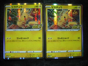 2枚セット ピカチュウ 124/S-P ソード&シールド ピカピカ! キャンペーン キラ プロモ ポケモンカード Pikachu Campaign Promo Set