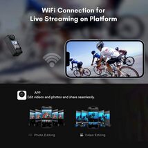 【美品・通電確認済】SJCAM LM1708 C300 4K 30FPS ミニ アクション カメラ 5G/2.4G WiFi スポーツ カメラ デュアル タッチ コントロール_画像6