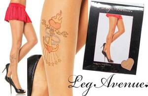 86A)LegAvenue タトゥー tattoo シアー ストッキング タイツ レッグアベニュー B系 セレブ