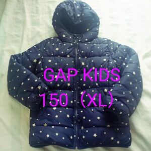 150◆女の子◆GAP KIDS◆ダウン風ジャンパージャケット◆フード付◆紺色　星柄