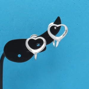 [ free shipping ] beautiful goods Tiffany&Co. Vintage Tiffany Open Heart silver earrings STERLING L sa Pele tiKD29