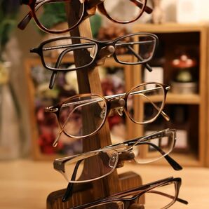 メガネ ラック スタンド 置き ホルダー 木製 アンティーク風 眼鏡 サングラス 収納 ケース ディスプレイ 48jaco