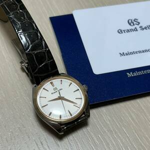 美品　グランドセイコー　Grand Seiko SBGX344 18KT+ST.STEEL クロコダイルベルト　腕時計 9F61 アナログ　電池式