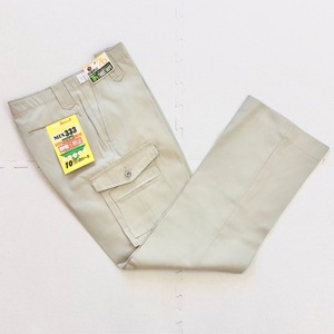 M ( stock disposal ) new goods unused goods THREE HOPE [K-333] Vietnam trousers size W76 / beige / made in Japan /no- tuck / through year / pants / working clothes / Work wear 