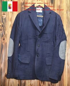 Braddock★イタリア製★肘あて　エルボーパッチ　良質 カシミア混ウールジャケット L（X-0600)　メンズ　ブレザー おすすめ