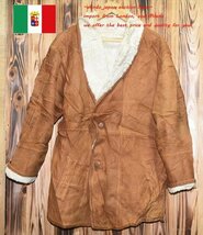 SHEARLING★イタリア直輸入★良質　防寒 ふわふわリアルシープスキン ムートン　ジャケット　コートXXL（SH-118)　メンズ　おすすめ 毛皮_画像1