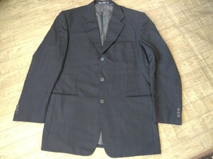 USED メンズ 紳士 ジャケット TRUE TOP BUSINESS SOFT SUIT 日本製 トゥルートップ 濃グレー 身長190 胸囲100 胴囲88 大きいサイズの方向け