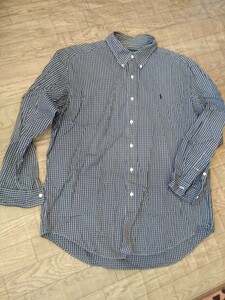 USED 良品 メンズ 紳士 長袖シャツ ラルフローレンRalph Lauren43-86 XL