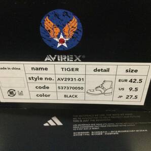 AVIREX アヴィレックス TIGER タイガー バイカー ショート ブーツ黒  中古品の画像2