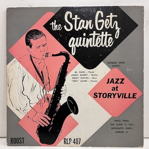 ●即決10 Stan Getz / Jazz At Storyville rlp407 j39175 米オリジナル、10インチ Dg フラット盤 スタン・ゲッツ