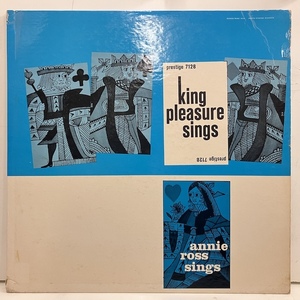●即決VOCAL LP King Pleasure - Annie Ross / Sings prlp7128 jv5795 米オリジナル、黄黒Nyc Dg Mono RVG機械刻印 