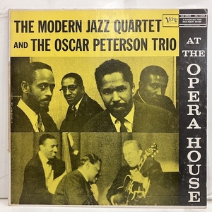 ●即決LP Modern Jazz Quartet And Oscar Peterson Trio / At The Opera House Mgv8269 j39339 米オリジナル、黒銀Vinc/Tp Dg Mono