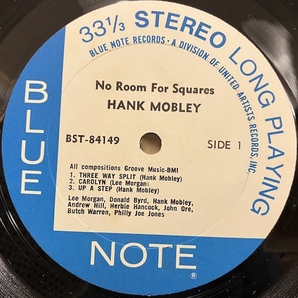 ●即決LP Hank Mobley / No Room for Squares bst84149 j39546 米盤、Ua Vangelder刻印、Stereo ハンク・モブレーの画像3
