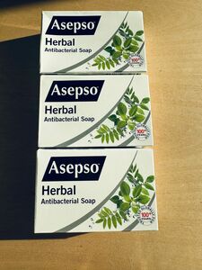 3個セット　アセプソ 抗菌消毒石鹸ハーバル ASEPSO (HERBAL Antibacterial Soap)