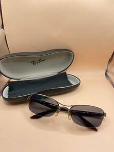 【1円~激レア レッドバー】 Ray Ban レイバン RB3223 004/6I 55□19_130 サングラス ガンメタル　ケース付きメガネ レッドフレーム