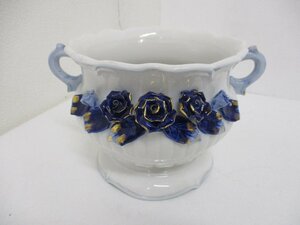 アンティーク　花瓶　インテリア　乾山（花立）付き　西洋風アンティーク　陶磁器