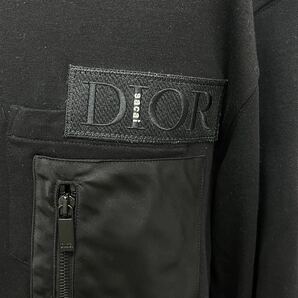 DIOR×sacai ディオール サカイ 21AW ロゴパッチ コットンジャージー ロングスリーブ カットソー Tシャツ メンズ 213J642A0554の画像5