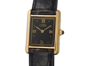 音羽屋■ カルティエ Cartier マストタンク ヴェルメイユ SV925 レディース クオーツ 腕時計【中古】