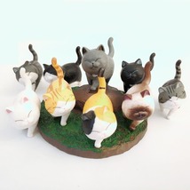 カワイイ　漫画の猫の置物　pvc　おもちゃ　装飾的　ミニ猫　クリスマスプレゼント　ギフト　9ピース/セット　A2828_画像5
