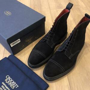 ☆未使用品☆ Crockett&Jones レースアップブーツ UK6.5E / ハンドグレードライン ブラックスエード 25cm / クロケットアンドジョーンズ