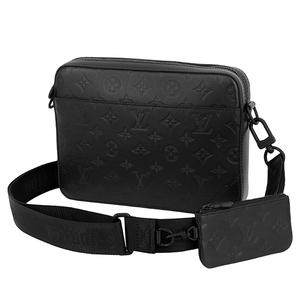 ルイヴィトン LOUIS VUITTON ショルダーバッグ メンズ M69827 デュオメッセンジャー モノグラムシャドウ ブラック 146-4-32