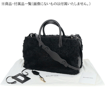 バレンシアガ BALENCIAGA 2WAY バッグ パドロックヌードワーク XS 347235 メリノシープ レザー ブラック h-h057_画像8