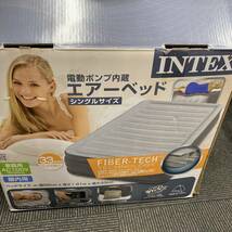 【04】INTEXの電動ポンプ付きシングルベッド　中古品_画像3