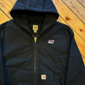 USA古着 カーハート Carhartt アクティブパーカー メンズ 2XL ワークウェア フルジップ アメカジ 防寒性 キャンプ 登山 袖リブ J3128