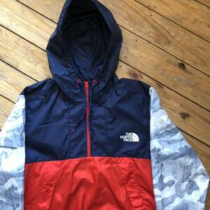 USA古着THE NORTH FACE ノースフェイス マウンテンパーカー メンズ Lサイズ ハーフジップ パーカー カモフラージュ アウトドア J2995