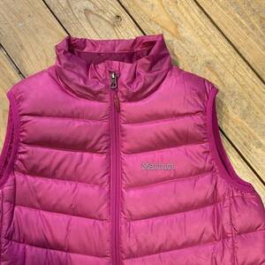 USA old clothes Marmot Marmot 800fill Goose down vest lady's size S outdoor camp mountain climbing protection against cold heat insulation light weight functionality J3049